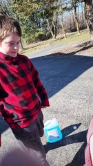 Son Learns to Fill Windshield Washer Fluid