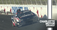 Corey LaJoie slams into the wall during Cup Series practice at Charlotte