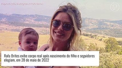 Rafa Brites posa de biquíni e exibe corpo três meses após parto do segundo filho, Leon