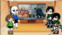 Sans, Chara, Levi,Mikasa React Power level #Aot reaction