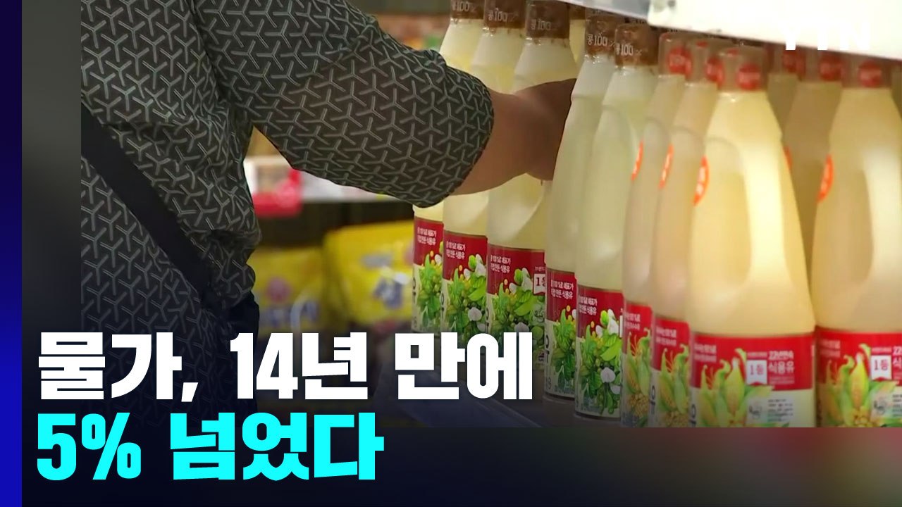 물가, 14년 만에 5% 넘었다..."6%까지 오를 듯" / YTN