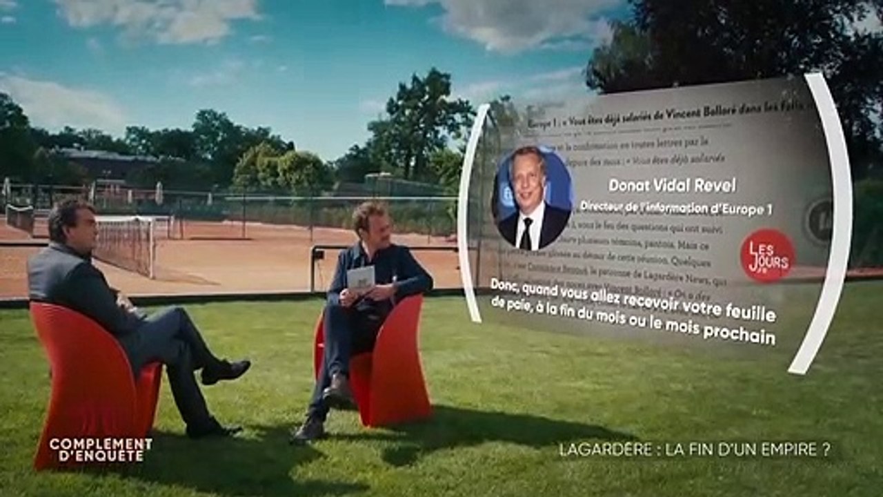Vivendi devenu actionnaire majoritaire du groupe Lagardère, Vincent Bolloré est-il désormais le patron d’Europe 1 ? Arnaud Lagardère répond dans « Complément d’enquête » sur France 2 - VIDEO