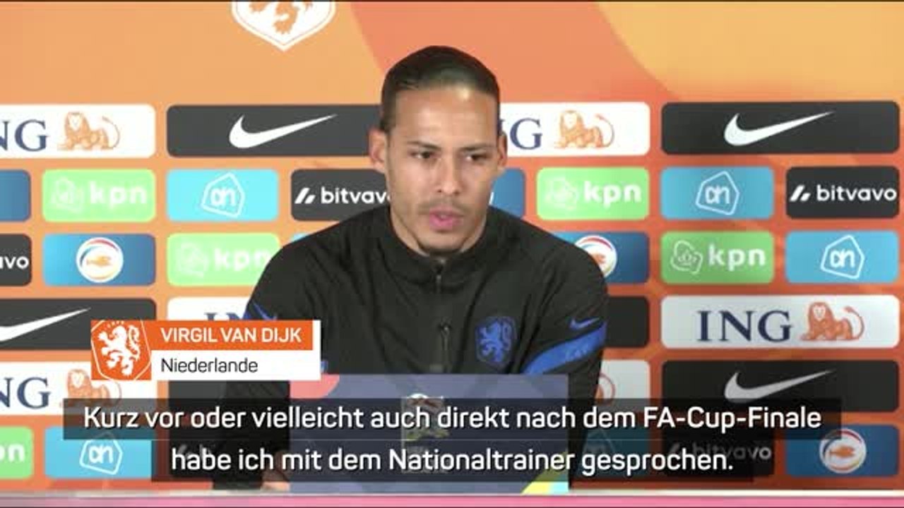 Van Dijk: 'Spiele nur gegen Belgien!'