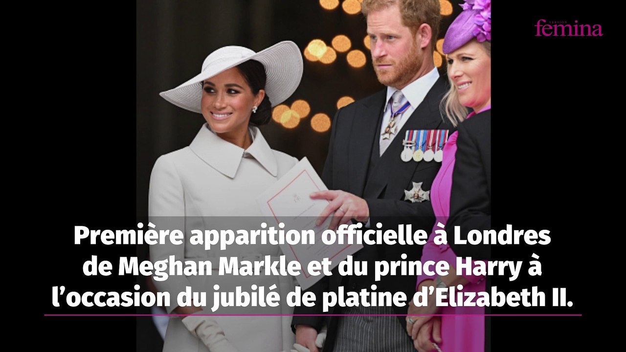 Meghan Markle tout en blanc pour sa première apparition au jubilé… Elle copie le look de Kate Middleton