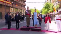 La reina Letizia deslumbra con su vestido de lunares en el Día de las Fuerzas Armadas