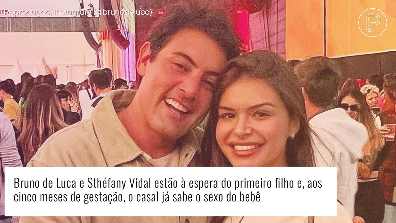 Bruno de Luca e Sthéfany Vidal revelam sexo do 1º filho e comentam criação: 'Vai brincar com que quiser'