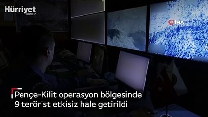 Pençe-Kilit operasyon bölgesinde 9 terörist etkisiz hale getirildi