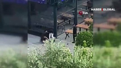 Bursa‘da alkollü genç, kız arkadaşını sokak ortasında darp etti