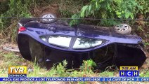 Accidente vial deja pérdidas materiales en Roatán, Islas de la Bahía