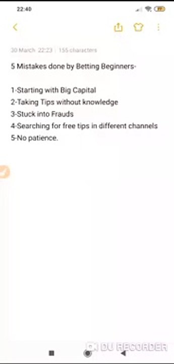 5 Betting Mistakes Beginner Should Avoid