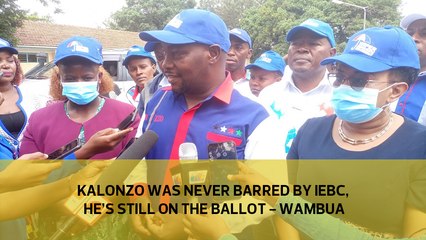 Kalonzo was never barred by IEBC, he's still on the ballot for the presidency - Wambua