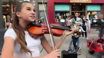 1-year-old BABY and Mom JOIN STREET PERFORMANCE _ My Heart Will Go On - Titanic - Karolina Protsenko