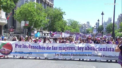 A prostitúció betiltásáért tüntettek Madridban