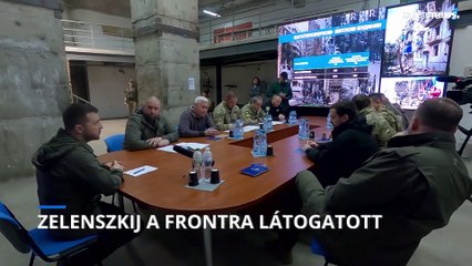 Zelenszkij Harkivba utazott, frontkatonákkal is beszélt