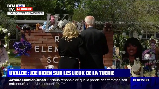 États-Unis: le président américain Joe Biden et la Première dame Jill Biden sur les lieux de la tuerie d'Uvalde