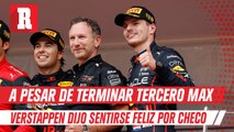 Verstappen sobre la victoria de Checo en el GP de Mónaco: 'Estoy muy feliz por él'