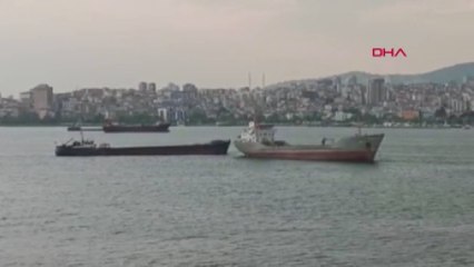 Kartal açıklarında iki gemi böyle çarpıştı