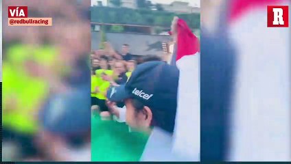 Así fue el festejo del mexicano Checo Pérez tras ganar el GP de Mónaco
