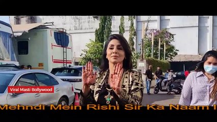 Neetu ji Mehndi Mein Rishi Sir Ka Naam likha Hai