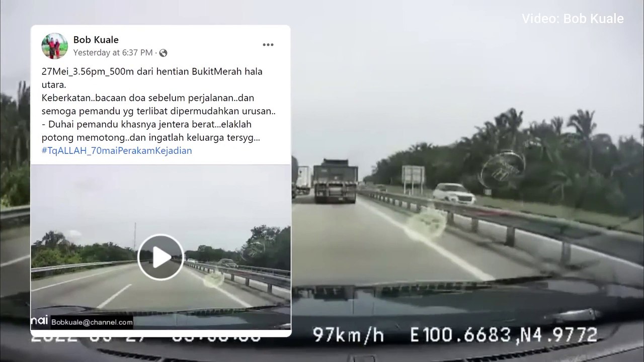 VIDEO Lori tergolek ekor makan jalan sebelah_Full-HD