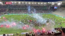 Foot/Barrages: Saint-Etienne plonge en Ligue 2 dans un grand chaos