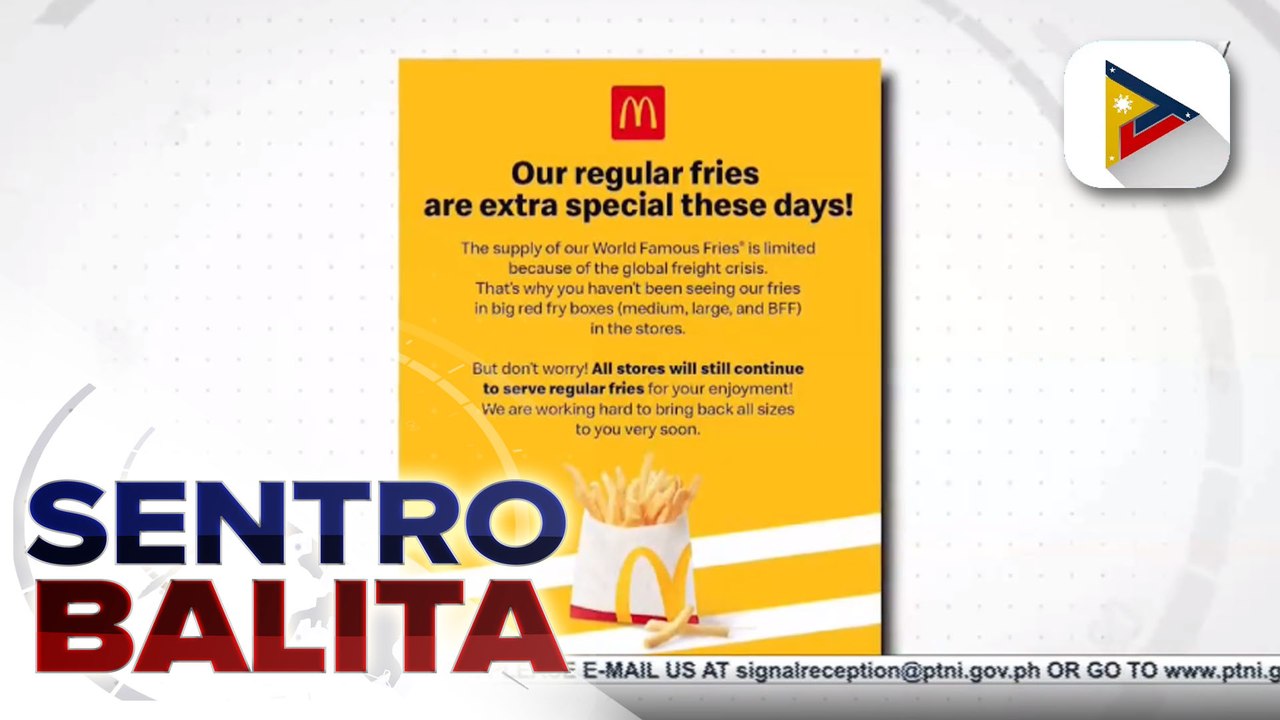 Ilang kilalang kainan, inanunsiyo na mawawalan ng ilang produkto dahil sa kakulangan ng supply; 16 bansa, pansamantala umanong tumigil sa pag-export ng raw materials