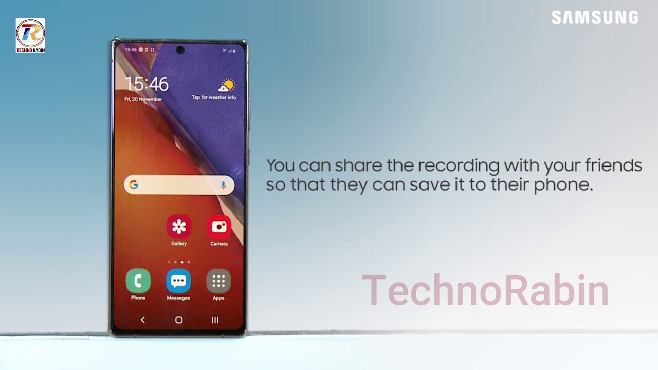 How to Adjust the Speed and share your voice notes in SM-N980F Samsung Galaxy Note 20