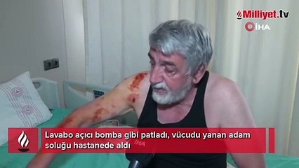 Lavabo açıcı bomba gibi patladı