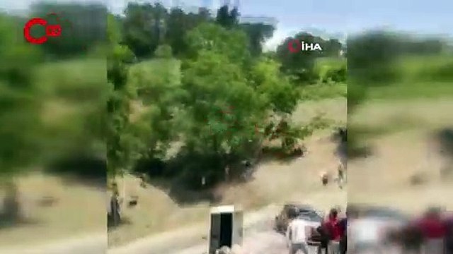 Rallide sürücülerin arasına daldı, facia böyle teğet geçti