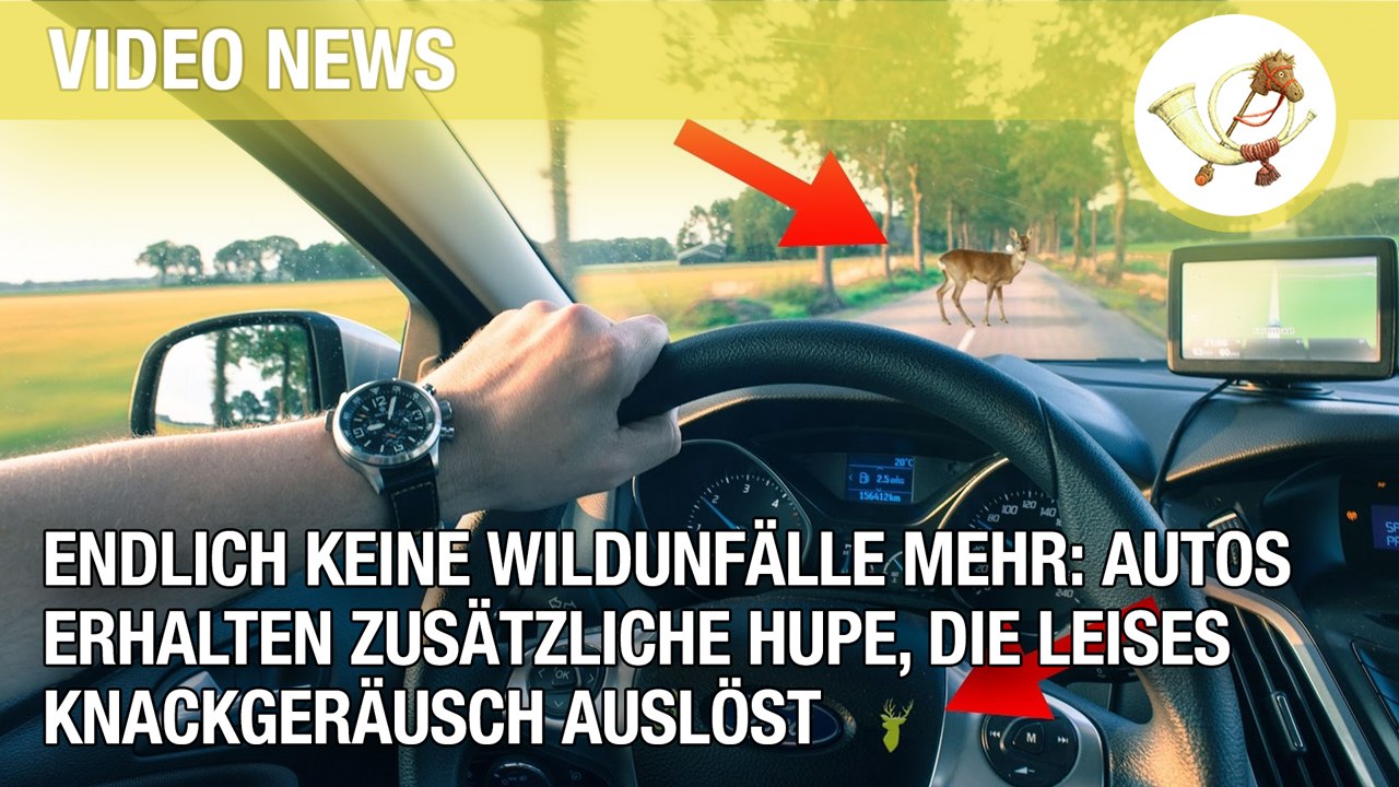 Endlich keine wildunfälle mehr: autos erhalten zusätzliche hupe, die leises knackgeräusch auslöst