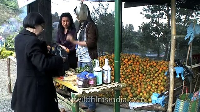 Fruit - vegetable products on display at the Nagaland hornbill festival, Kohima