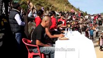 Nagaland hornbill festival Pork fat eating competition