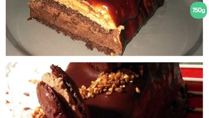Bûche de Noël macaron / chocolat
