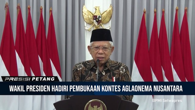 Wakil Presiden Ma'aruf Amin beri Sambutan pada Acara Kontes Nasional Aglaonema Nusantara