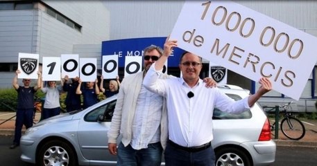 Cette Peugeot franchit le... million de kilomètres dans l'usine où elle a été assemblée