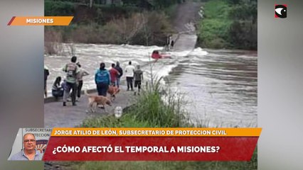 ¿Cómo afectó el temporal a misiones?