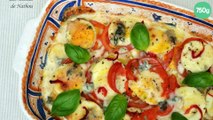 Gratin de tomates aux œufs durs, mozzarella et gorgonzola