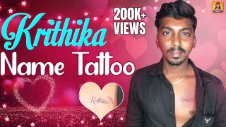 Krithika Name Tattoo Revealed ❤️_ Sarath ❤️ Krithika _ Comali Sarath