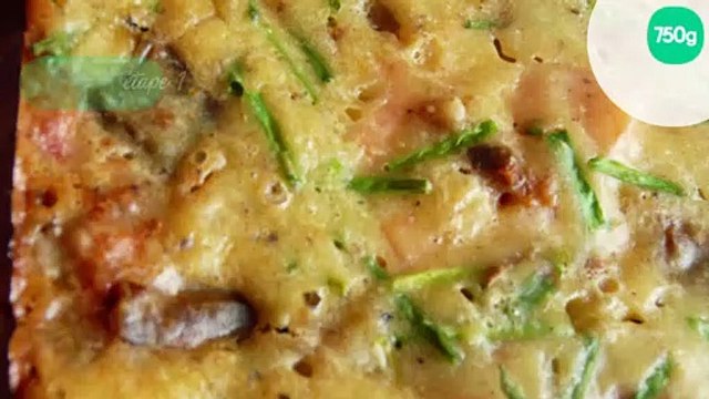 Cake aux saumon fumé, ciboulette, aubergine et tomate