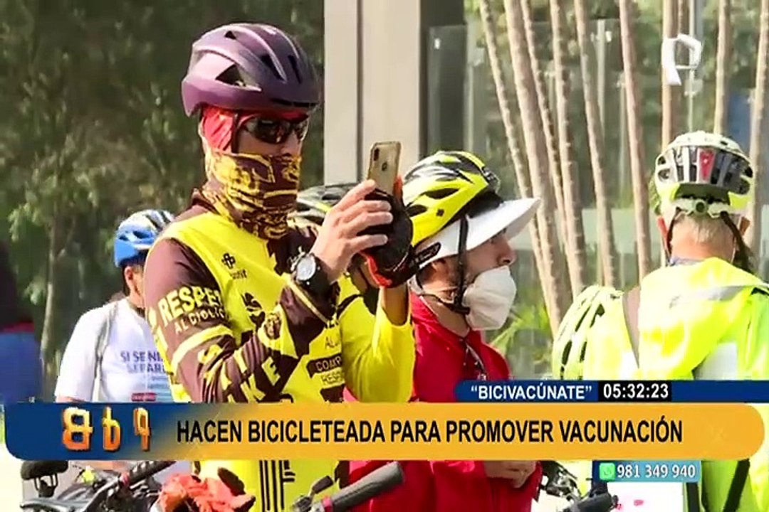 'Bicivacúnate': grandes y adultos participaron de jornada de vacunación contra diferentes enfermedades