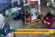 Reiteradas veces: captan a sujeto abastecer de gasolina su auto y huir sin pagar en Trujillo