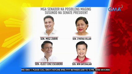 Mga pangalang lumulutang bilang Senate President: Zubiri, Villar, Escudero, Gatchalian | 24 Oras