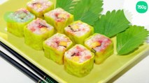 Maki sushis fraise pamplemousse