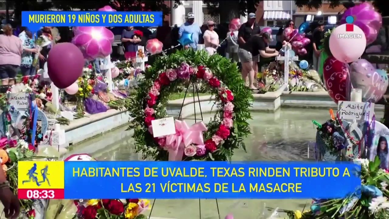 Rinden tributo a víctimas de masacre en Uvalde, Texas
