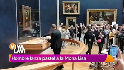Hombre lanza pastel a cuadro de la Mona Lisa en museo