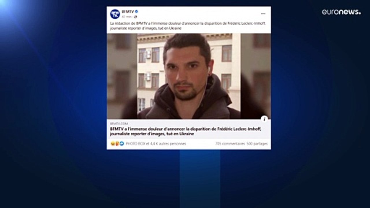 Un periodista francés de televisión muere por ataques rusos en Ucrania