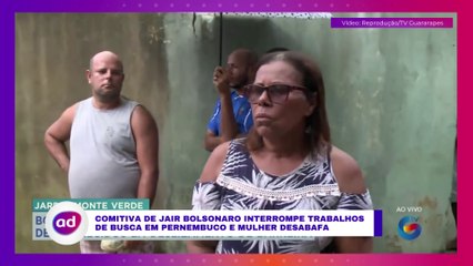 Na Record TV, mulher desabafa sobre chegada da comitiva de Jair Bolsonaro em PE: "Indignada"