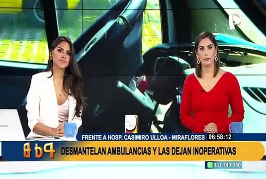 Hospital Casimiro Ulloa: delincuentes desmantelan ambulancias y las dejan inoperativas