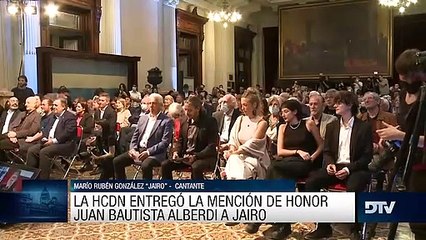 Diputados: se entregó la mención de honor "Dr. Juan Bautista Alberdi" a Jairo