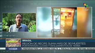 Jair Bolsonaro visita zonas afectadas por fuertes lluvias en Brasil y cuestiona trabajo de autoridades locales